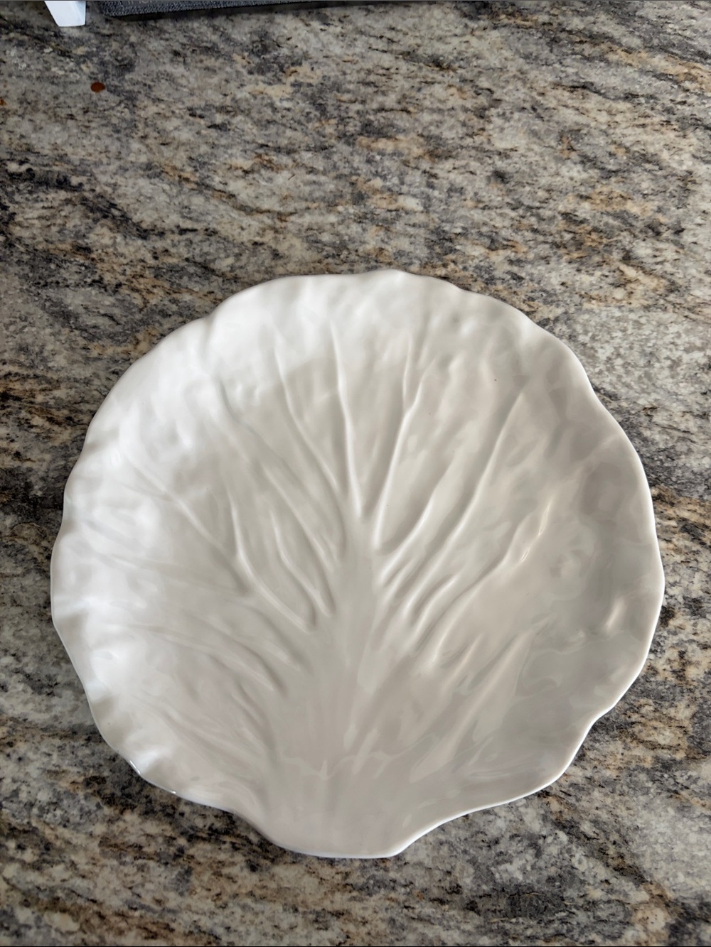Threshold White Leaf-Shaped Serving Plate